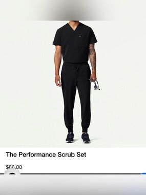 Jaanuu Black Performance Jogger Pants Set